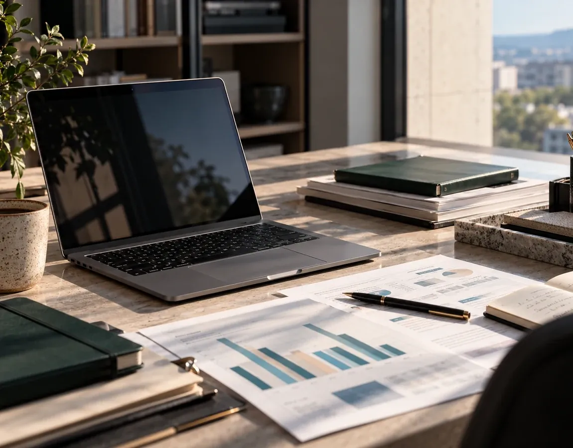Daylit workspace used for analysing and exploring data