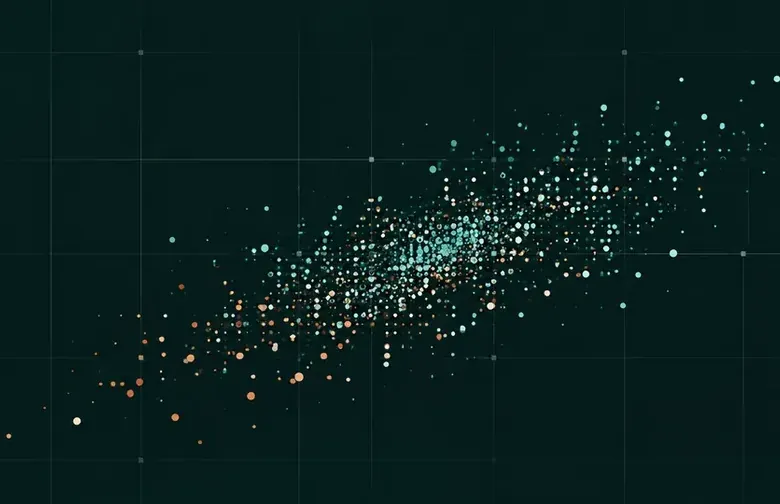 Abstract depiction of patterns in a field of data points